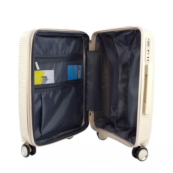 Cabin Hard Expandable Luggage 4 Wheels RCM 815  20” Ecru