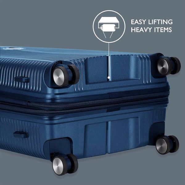 Small Hard Expandable Luggage 4 Wheels  Verage Freeland Blue VG19006-19