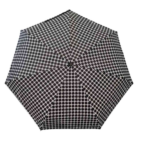Mini Folding Manual Umbrella Pierre Cardin Check Black