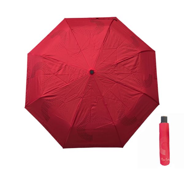 Manual Folding Umbrella Pierre Cardin Semicircle Red