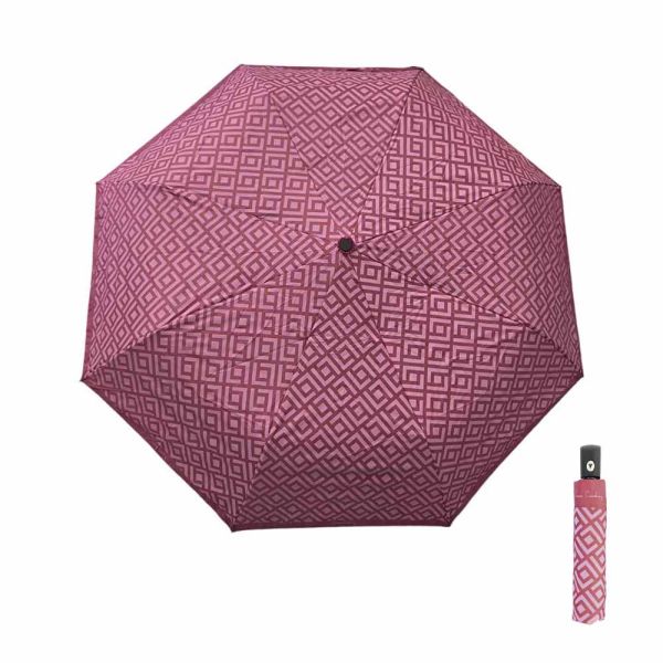 Ομπρέλα γυναικεία σπαστή αυτόματη ροζ Pierre Cardin Automatic Folding Umbrella Pink