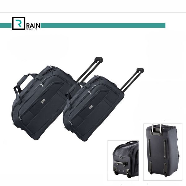 Τσάντα ταξιδίου με ρόδες μεσαία μαύρη Rain Travel Bag RB1123