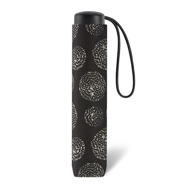Ομπρέλα  σπαστή γυναικεία ασπρόμαυρη Happy Rain Essentials Black & White 3