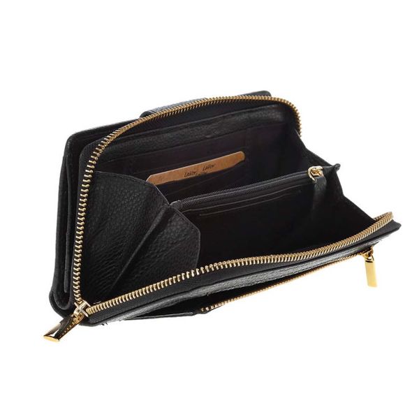 Women's  Horizontal Leather Wallet LaVor Black 6002