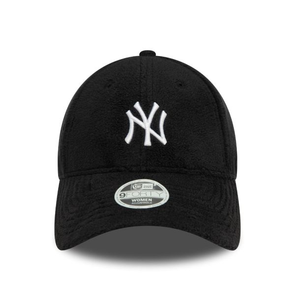 Καπέλο τζόκεϊ φλις μαύρο New York Yankees New Era 9Forty Womens Cosy Cap Black / White