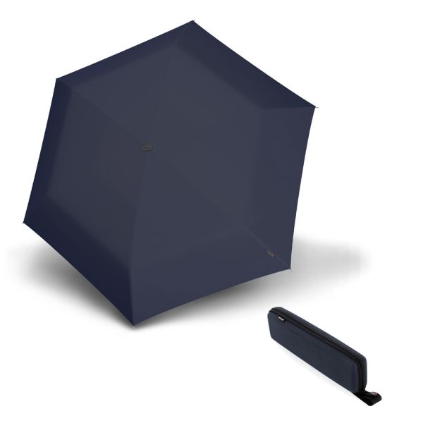 Ομπρέλα mini σπαστή μονόχρωμη μπλε Knirps X4U Ultra Light Slim Manual Folding Umbrella Navy