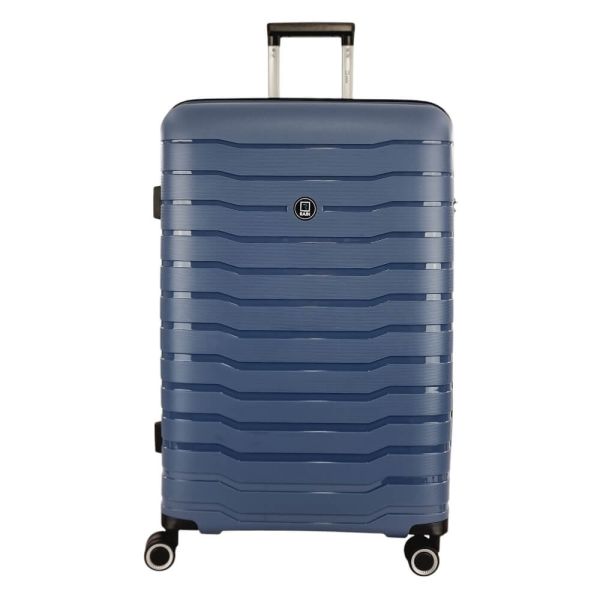 Large Hard Expandable Luggage With 4 Wheels Rain RB80134 75 cm Blue