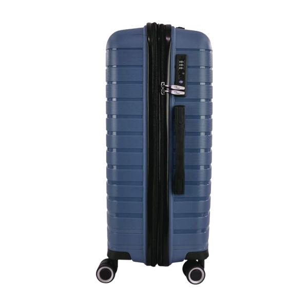 Large Hard Expandable Luggage With 4 Wheels Rain RB80134 75 cm Blue