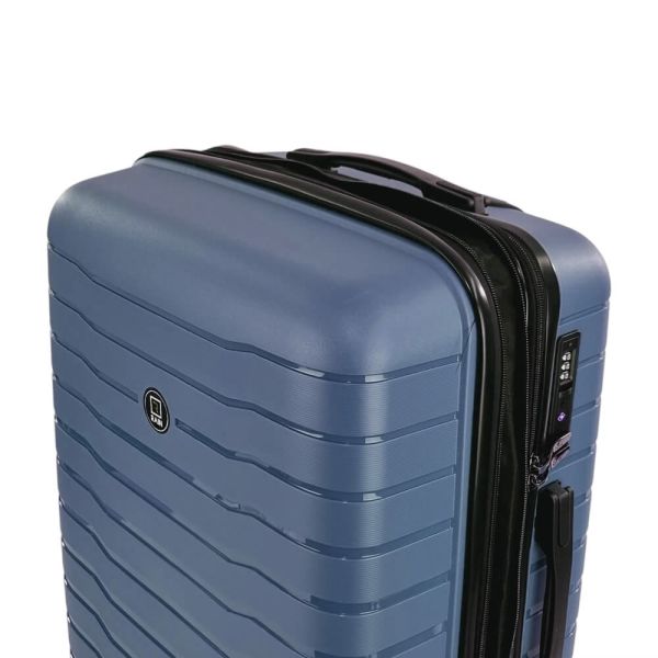 Large Hard Expandable Luggage With 4 Wheels Rain RB80134 75 cm Blue