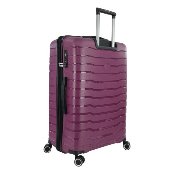 Large Hard Expandable Luggage With 4 Wheels Rain RB80134 75 cm Purple