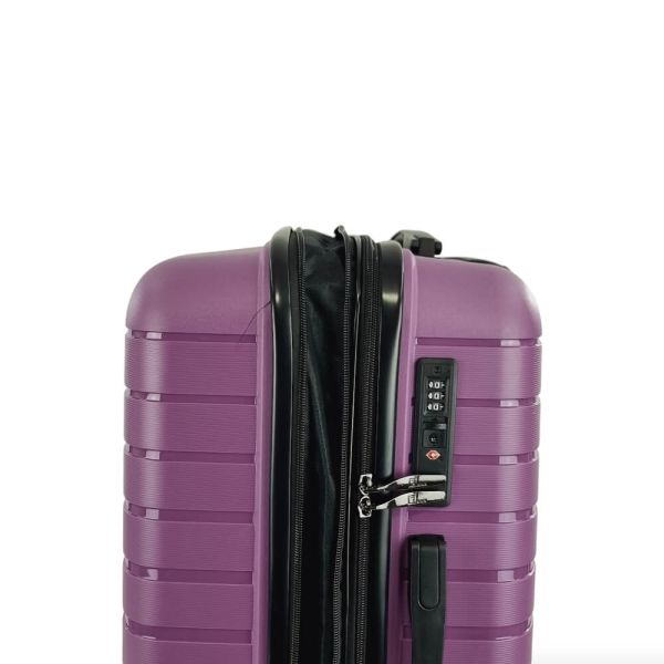 Large Hard Expandable Luggage With 4 Wheels Rain RB80134 75 cm Purple