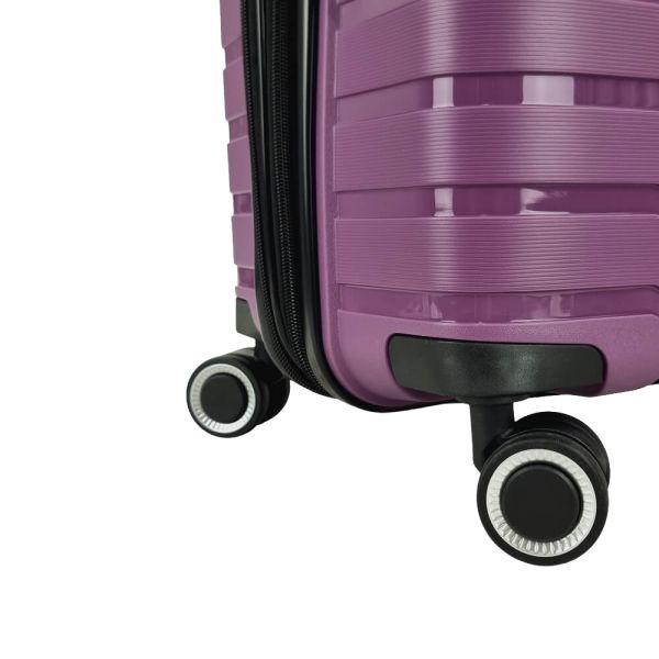 Large Hard Expandable Luggage With 4 Wheels Rain RB80134 75 cm Purple