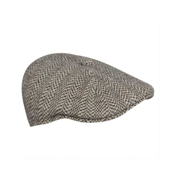 Καπέλο τραγιάσκα χειμερινό μαύρο Kangol Herringbone 507 Cap