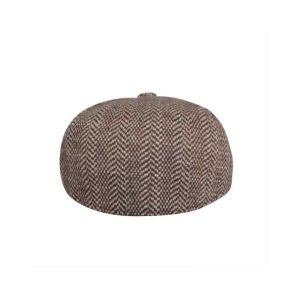 Καπέλο τραγιάσκα χειμερινό καφέ Kangol Herringbone 507 Cap
