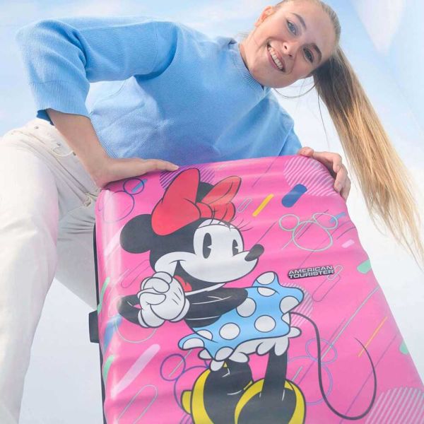Cabin luggage American Tourister Disney Wavebreaker Spinner 55cm  Minnie Mouse Future Pop