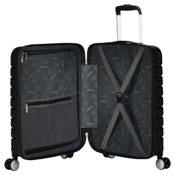 Hard Cabin Spinner Luggage American Tourister Flashline Easy Access 55/20 Shadow Black
