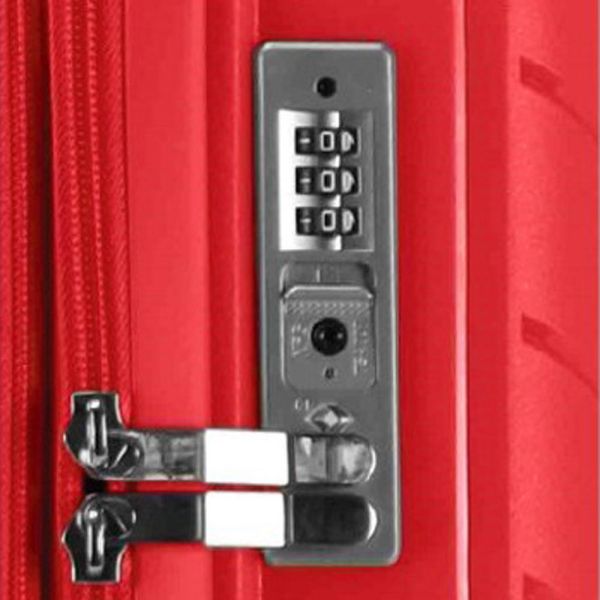 Cabin Hard Expandable Luggage 4 Wheels Nautica 2923 Red