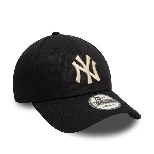 Καπέλο τζόκεϊ μαύρο New York Yankees New Era 9Forty League Essential Cap  Black / Stone