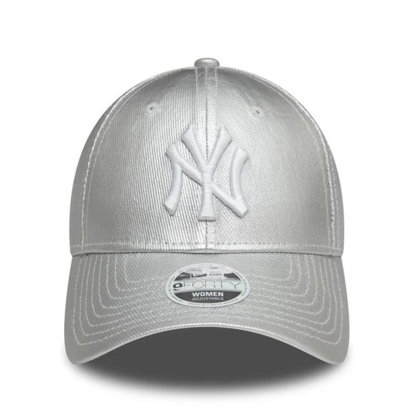 Women's Cap New York Yankees New Era 9Forty Met Denim Silver / White
