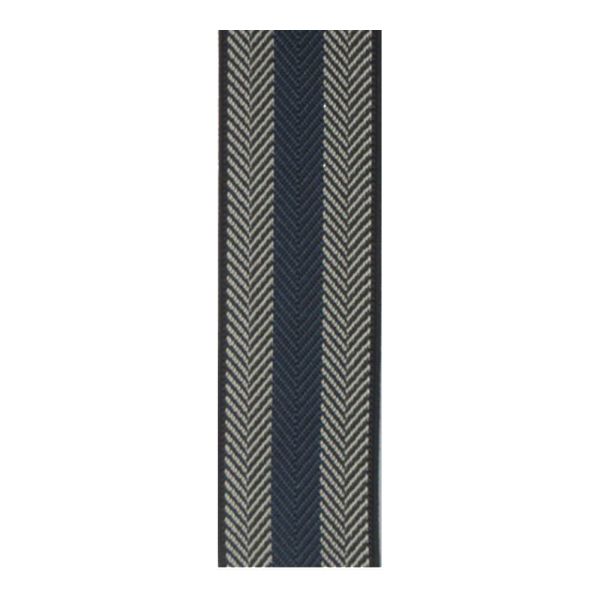 Adjustable Suspenders Victoria 36 mm Fishbone Stripes Blue