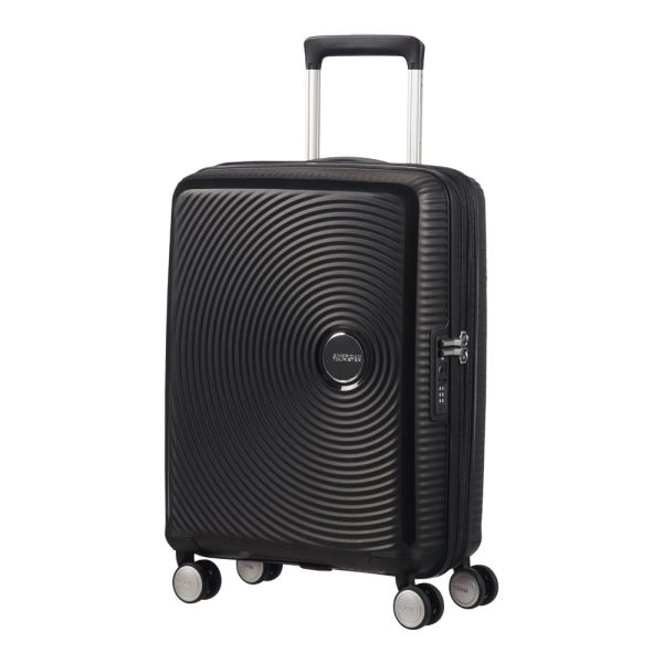 Hard Cabin Spinner Expandable Luggage American Tourister Soundbox 55/20 Black