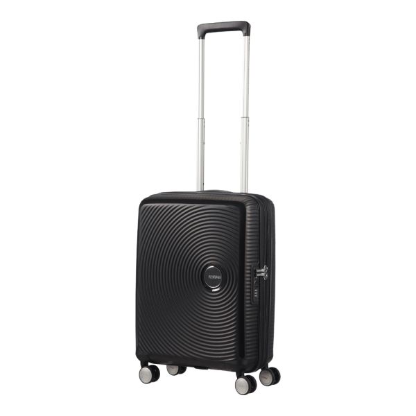 Hard Cabin Spinner Expandable Luggage American Tourister Soundbox 55/20 Black