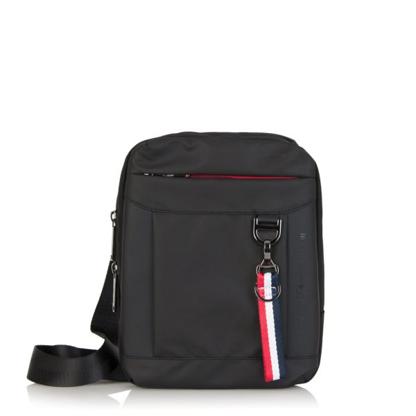 Τσαντάκι ώμου μαύρο ανδρικό Beverly Hills Polo Club Portland Shoulder Bag BH-1551 Black