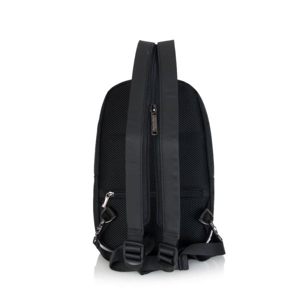 Τσαντάκι χιαστί - πλάτης μαύρο ανδρικό Beverly Hills Polo Club Portland Shoulder Bag BH-1552 Black