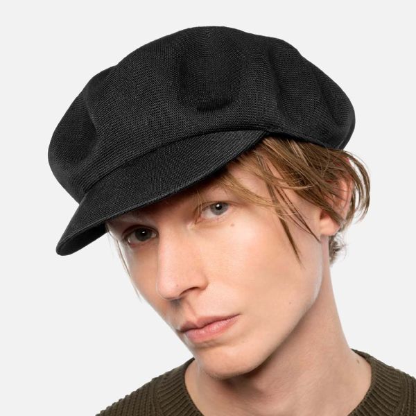 Καπέλο καλοκαιρινό τραγιάσκα μαύρο Kangol Tropic Halifax
