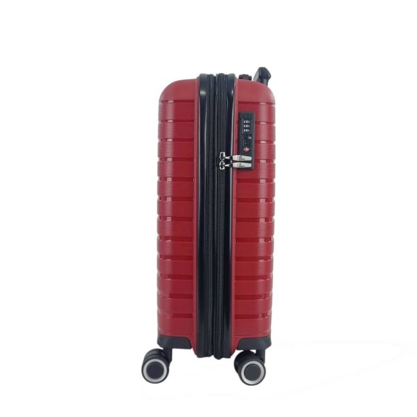Cabin Hard Expandable Luggage 4 Wheels Rain 4W RB80134 55cm Bordeaux