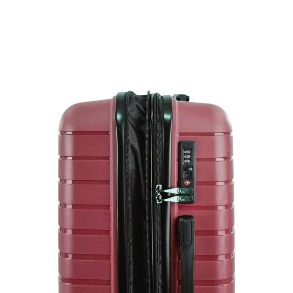 Cabin Hard Expandable Luggage 4 Wheels Rain 4W RB80134 55cm Bordeaux