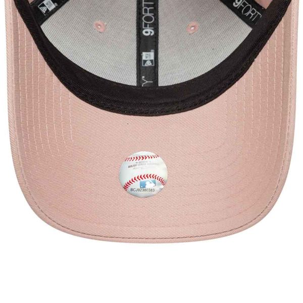 Καπέλο τζόκεϊ παστέλ ροζ New York Yankees New Era 9Forty Women's Metallic Logo Pink / Gold