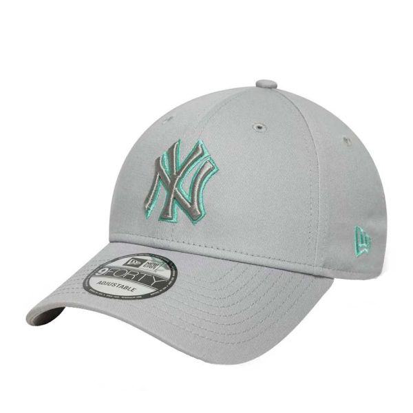 Καπέλο τζόκεϊ γκρι New York Yankees New Era 9Forty Team Outline Grey