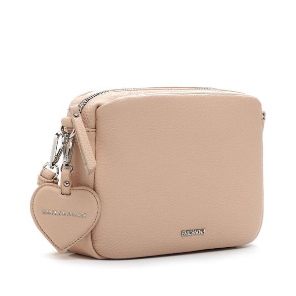 Τσάντα ώμου μεσαία γυναικεία ροζ Emily & Noah Enie Shoulder Bag