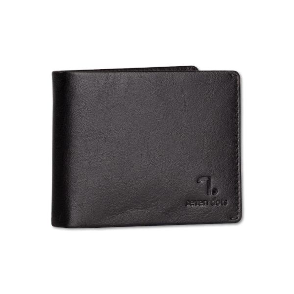 Πορτοφόλι οριζόντιο δερμάτινο μαύρο 7.Dots Jupiter 71-007 Leather Wallet Black