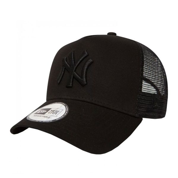 Καπέλο τζόκεϊ μαύρο New York Yankees New Era Clean Trucker 2 Neyyan Black / Black