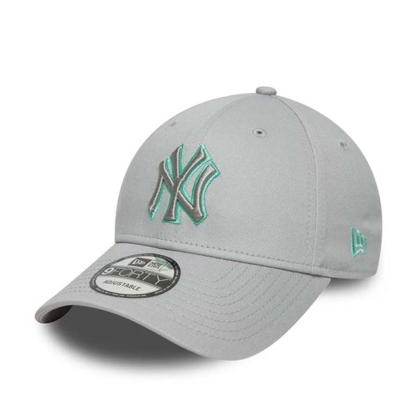 Καπέλο τζόκεϊ γκρι New York Yankees New Era 9Forty Team Outline Grey