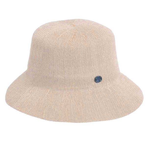 Καπέλο γυναικείο ψάθινο εκρού Women's Straw Bucket Hat Ecru