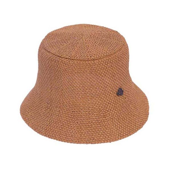 Καπέλο γυναικείο ψάθινο καμηλό Women's Straw Bucket Hat Camel