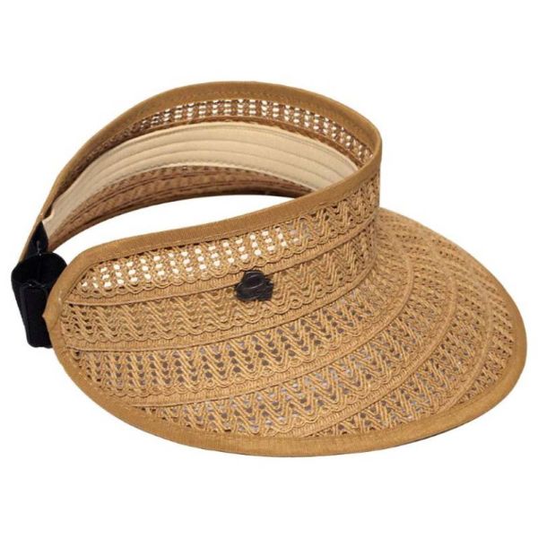 Καπέλο γείσο γυναικείο ψάθινο καμηλό  Women's Straw Visor Camel