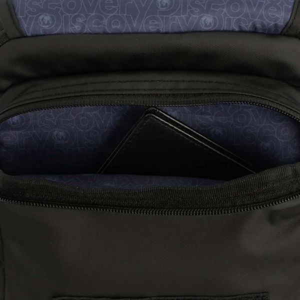 Τσάντα ανδρική ώμου & χεριού μαύρη Discover Urban Handle Shoulder Bag D03445.06 Black