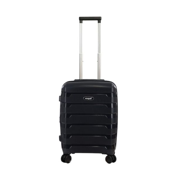Βαλίτσα σκληρή  μικρή επεκτάσιμη μαύρη Seagull SG180 - S