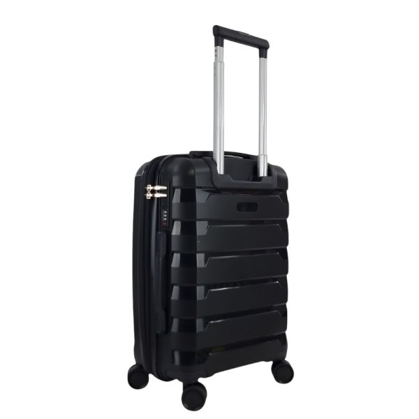 Βαλίτσα σκληρή  μικρή επεκτάσιμη μαύρη Seagull SG180 - S