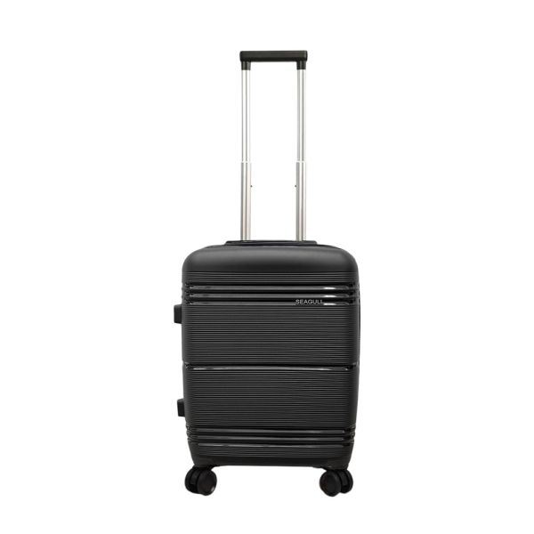 Βαλίτσα σκληρή  μικρή επεκτάσιμη μαύρη Seagull SG182 - S