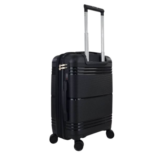 Βαλίτσα σκληρή  μικρή επεκτάσιμη μαύρη Seagull SG182 - S