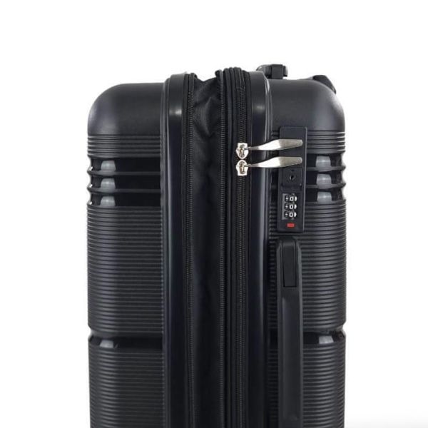 Βαλίτσα σκληρή  μικρή επεκτάσιμη μαύρη Seagull SG182 - S