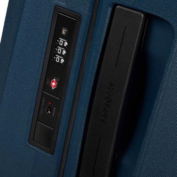 Βαλίτσα σκληρή 4 ρόδες μικρή μπλε Samsonite Essens Spinner 55 / 20 Midnight Blue
