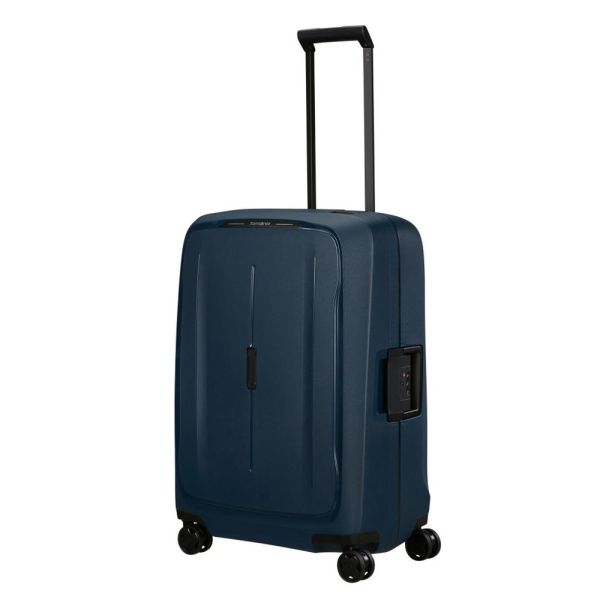 Βαλίτσα σκληρή 4 ρόδες μικρή μπλε Samsonite Essens Spinner 55 / 20 Midnight Blue