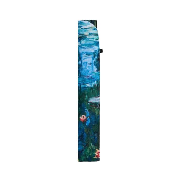 Βεντάλια ξύλινη φλοράλ μπλε  Cedon Claude Monet Water Lilies