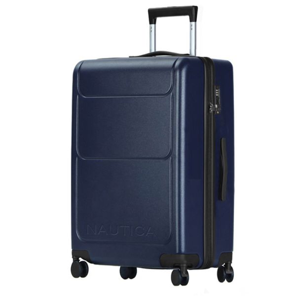 Βαλίτσα σκληρή μεγάλη μπλε με 4 ρόδες Nautica Luggage 2962